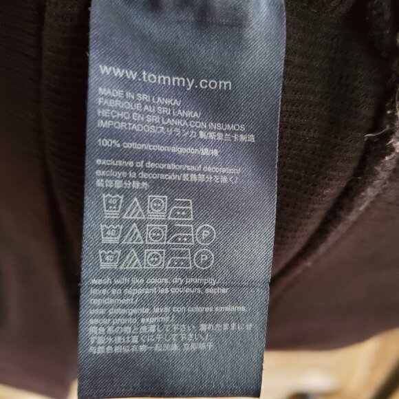 Tommy Hilfiger Quarter Zip Sweater XL | Navy Blue 100 % Cotton | Classic Preppy - Picture 5 of 6